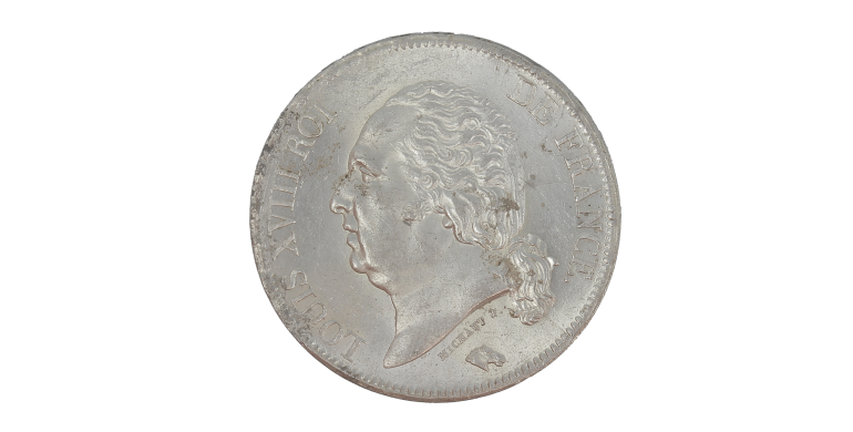 Monnaie, France, 5 Francs, Louis XVIII, Argent, 1821, Lille (W), P15203