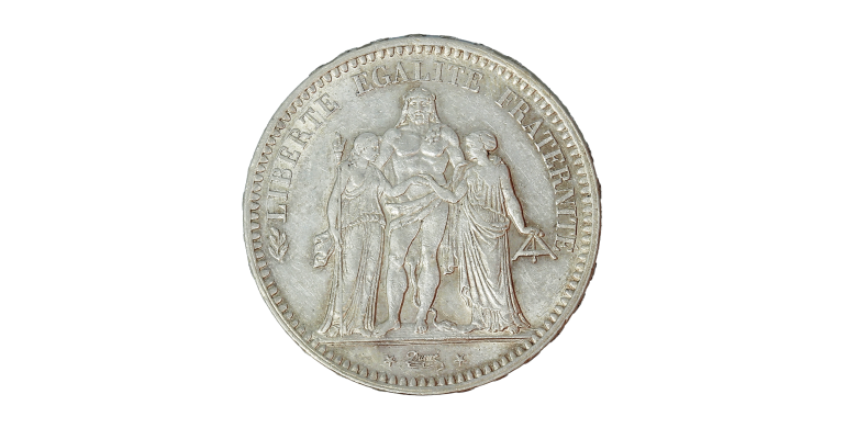 Monnaie, France, 5 Francs, Hercule, IIème République, Argent, 1849, Paris (A), P15168