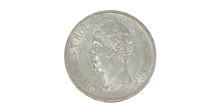 Monnaie, France, 5 Francs, Charles X, Argent, 1827, Toulouse (M), P15245