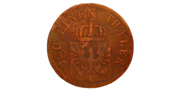 Monnaie, Prusse , 3 pfennig, Wilhelm I, Cuivre, 1867, Bayreuth (B), P11396