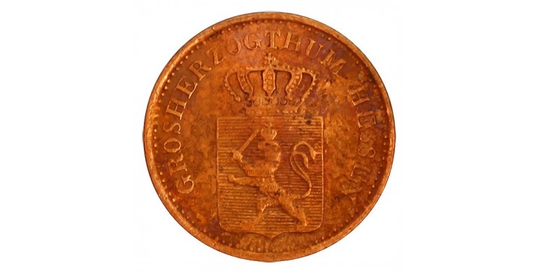 Monnaie, Hesse Darmstadt, 1 pfennig, Ludwig III, Cuivre, 1869,, P11397