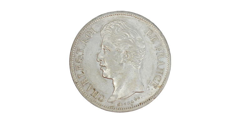 Monnaie, France, 5 Francs, Charles X, Argent, Argent, 1829, Nantes (T), P15246