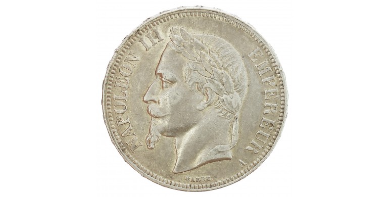 Monnaie, France, 5 Francs, Napoléon III, Argent, 1867, Paris (A), P14331