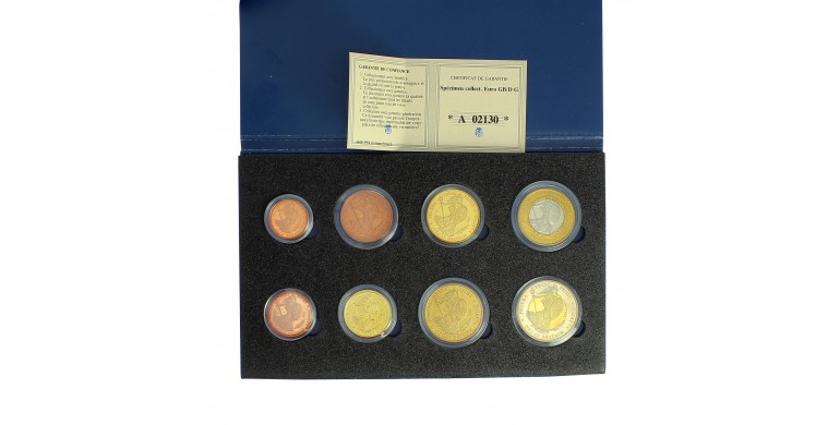 Grande-Bretagne, Set Europe de 8 médailles - Essai Euros, 2003, 8 pièces, C10837