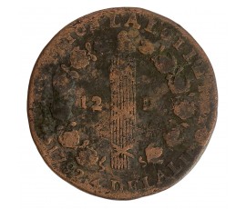 Monnaie, France, 12 deniers François, Louis XVI, cuivre, 1791, Paris (A), P15837