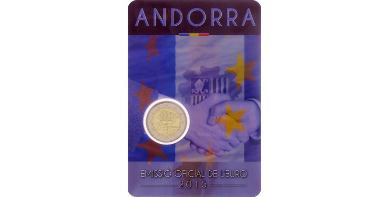 Andorre, 2 Euro BU 600 ans 25ème anniversaire de la signature de l'accord douanier, 2015, C10897