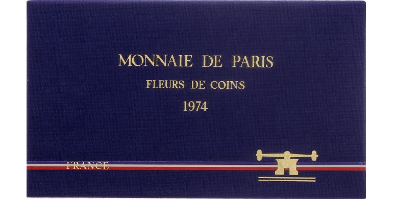 France, Série des monnaies courantes françaises, 1974, 9 pièces, C10911