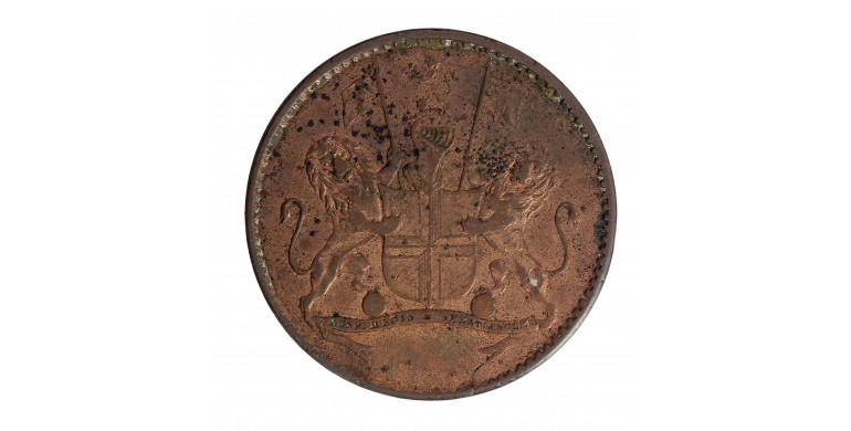 Monnaie, Sainte-Hélène, 1/2 Penny, Compagnie Britannique des Indes Orientales, cuivre, 1821, P15648