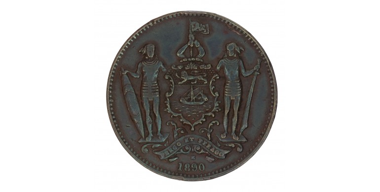 Monnaie, Bornéo du Nord, 1 cent, Protectorat britannique, bronze, 1890, Healton (H), P15680