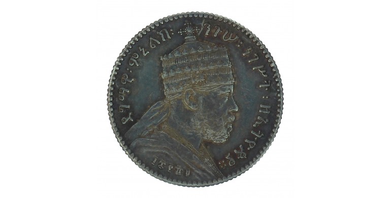 Monnaie, Ethiopie, 1 Gersh, Menelik II, Argent,1889, Paris (A), P15681