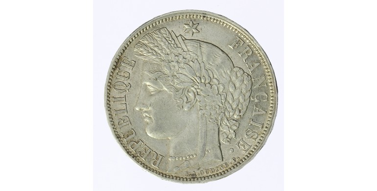 Monnaie, France, 5 francs Cérès, Gouvernement de défense nationale, Argent, 1870, Paris (A), P12459