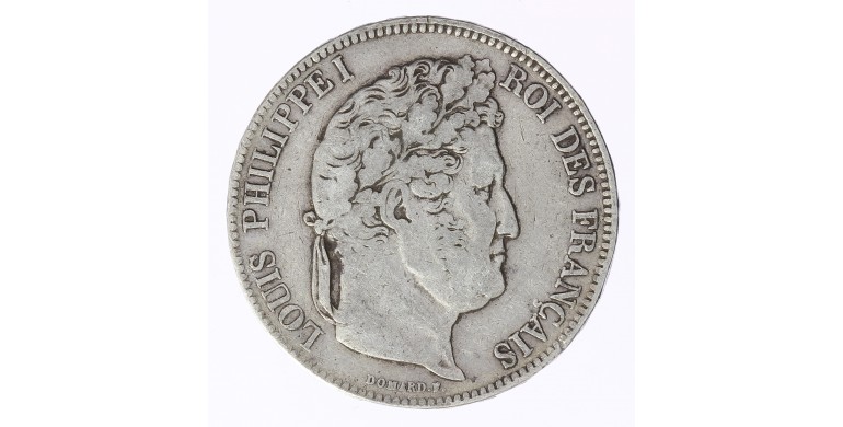 Monnaie, France, 5 francs 2ème type Domard, Louis-Philippe Ier, Argent, 1833, Limoges (I), P12472