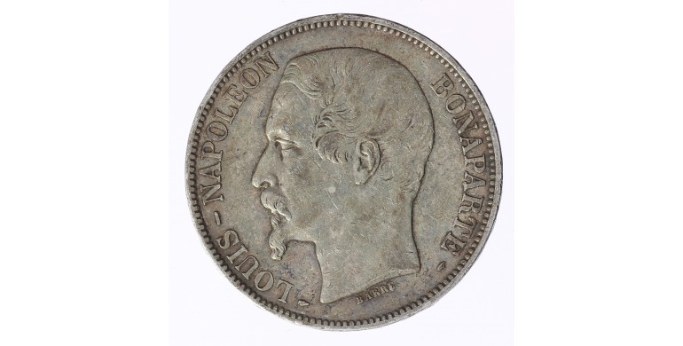 Monnaie, France, 5 francs, Louis-Napoléon Bonaparte, Argent, 1852, Paris (A), P12473