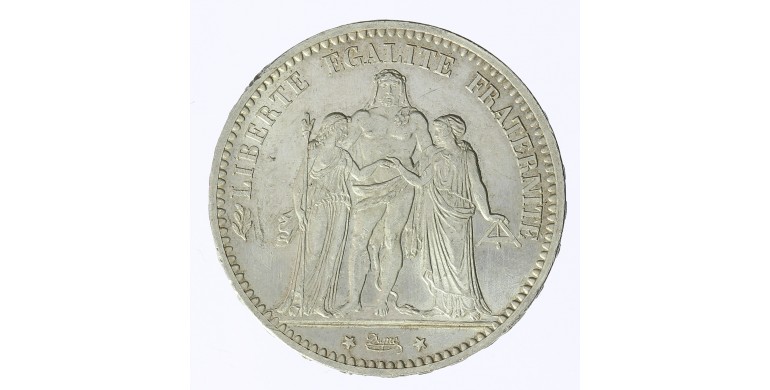 Monnaie, France, 5 francs Hercule, IIIème République, Argent, 1874, Paris (A), P12477