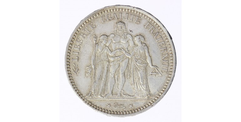 Monnaie, France, 5 francs Hercule, IIIème République, Argent, 1873, Paris (A), P12479