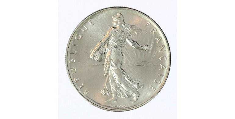 Monnaie, France, 1 franc semeuse, Vème république, Nickel, 1980, Pessac, P12484