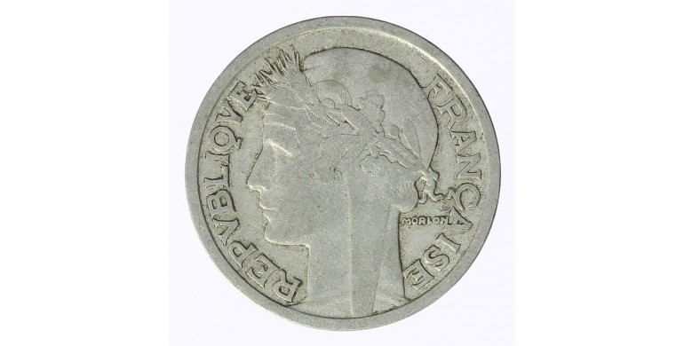 Monnaie, France, 2 francs Morlon, Gouvernement provisoire, Aluminium, 1945, Castelsarrasin ( C ), P12524