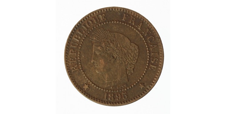 Monnaie, France, 2 centimes Cérès, IIIème République, Bronze, 1895,, P12660