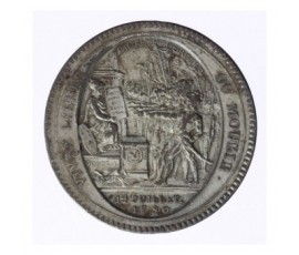 Monnaie, France, Monnaie de confiance de 5 sols au pacte fédératif, Monnerons, Bronze argenté, 1792, Birmingham, P12744