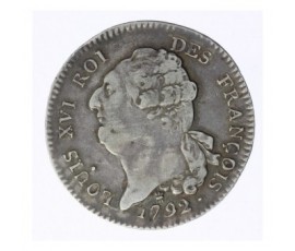 Monnaie, France, Ecu de 6 livres type François, Louis XVI, Argent, 1792, Limoges (I), P12745