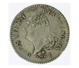 Monnaie, France, 30 sols type François, Louis XVI, Argent, 1793, Lille (W), P12749