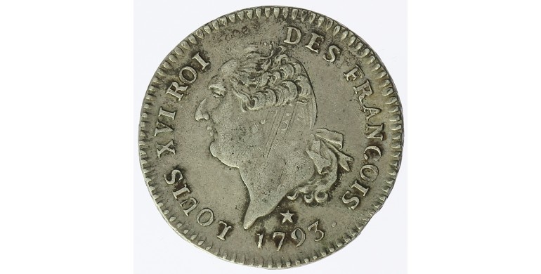 Monnaie, France, 30 sols type François, Louis XVI, Argent, 1793, Lille (W), P12749