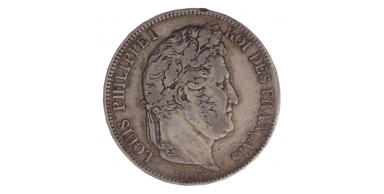 Monnaie, France, 5 francs, Louis-Philippe Ier, Argent, 1837, Lyon (D), P12835