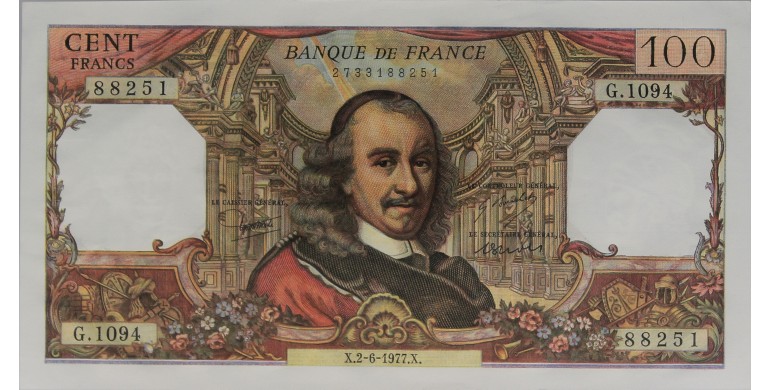 Billet, France , 100 Francs Corneille, 02/06/1977, B10577