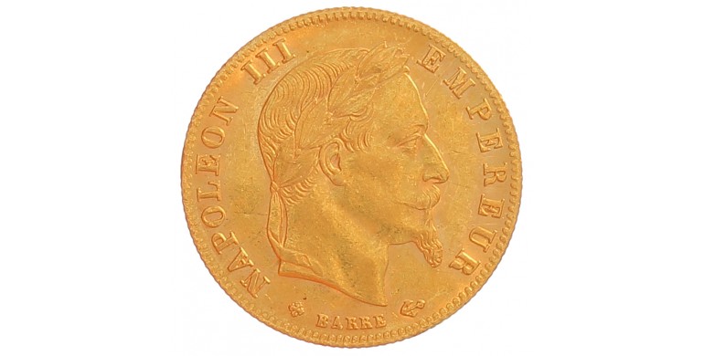 Monnaie, France, 5 Francs, Napoléon III, Or, 1865, Strasbourg (BB), P13000