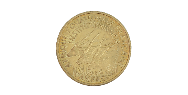 Essai,  Afrique Équatoriale Française - Cameroun, 25 Francs, Aluminium - bronze, 1958, Paris, P13677