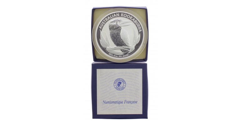 Australie, 10 Onces  ou 10 Dollars BE Elizabeth II Kookaburra, Argent, 2012, Perth, P14686-87