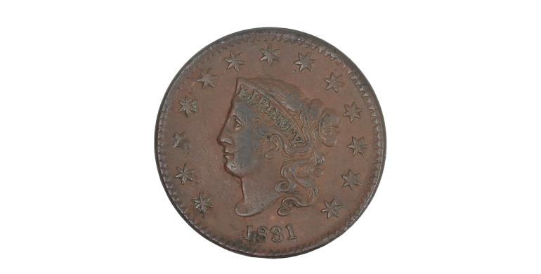 Etats Unis, 1 cent "Matron Head", Cuivre, 1831, P13911